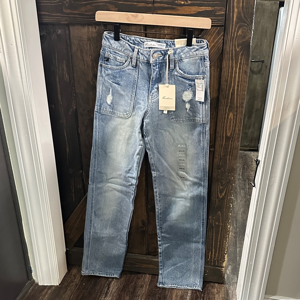 KanCan Faded Blue Distressed Denim
